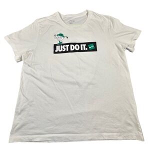 Nike Golf Verbiage T Shirt Men's XL White Short Sleeve Just Do It